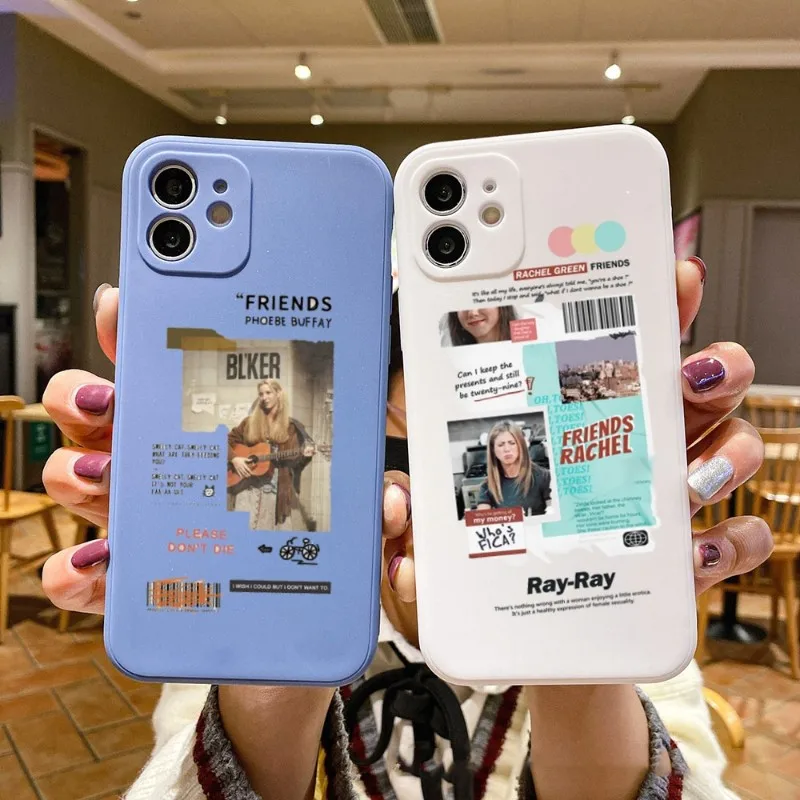 

Central Perk Phone Case For IPhone 14 11 12 13 Pro Max X XR XSMax 6 6S 7 8 Plus SE 2022 Soft Square Color Phone Cover