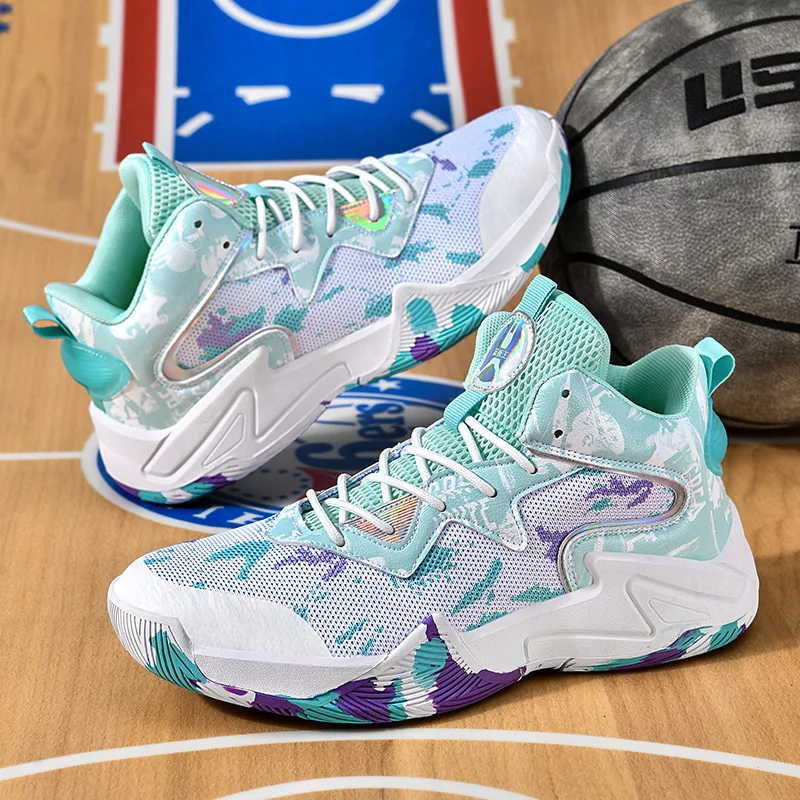 2022 Men's High Top Basketball Shoes Breathable Comfort Sports Shoes Unisex Training Athletic Sneakers Men Zapatilla De Hombre