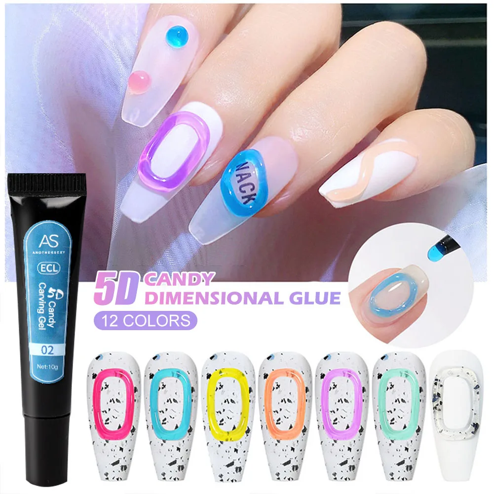 

5D Stereo Nail Polish Gel Candy Macaroon Jelly Gel Solid Gel UV/LED Nail Varnish for Manicure Nail Art Design