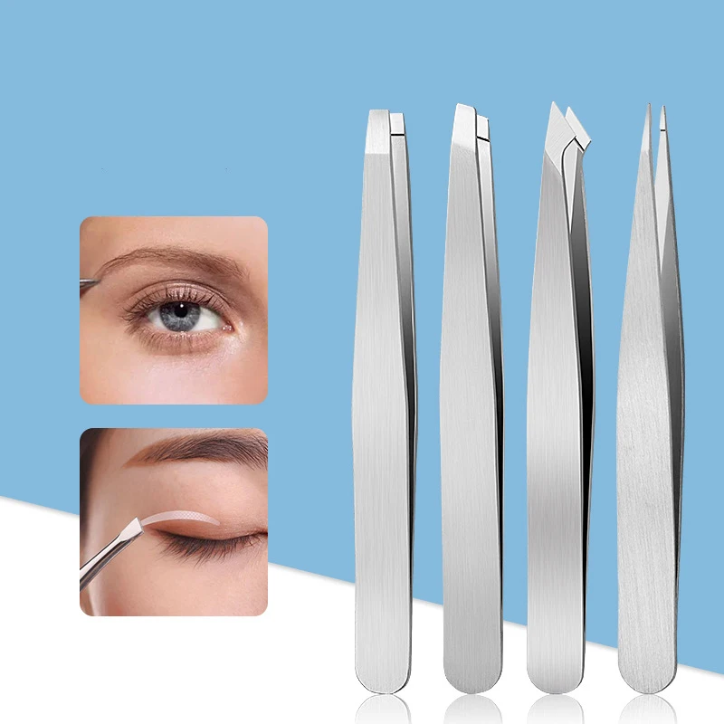 

1 Pcs Stainless Steel Eyebrow Tweezer False Eyelash Extension Tools Repair Hyperfine All For Building Eyelash Nails Tweezers