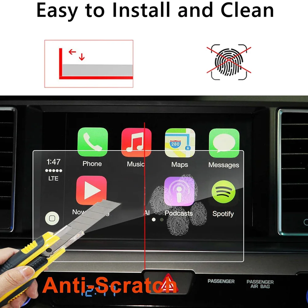 Для 2017 Hyundai Santa Fe/Tucson/Azera/Elantra 8-дюймовая Защитная пленка для сенсорного экрана с