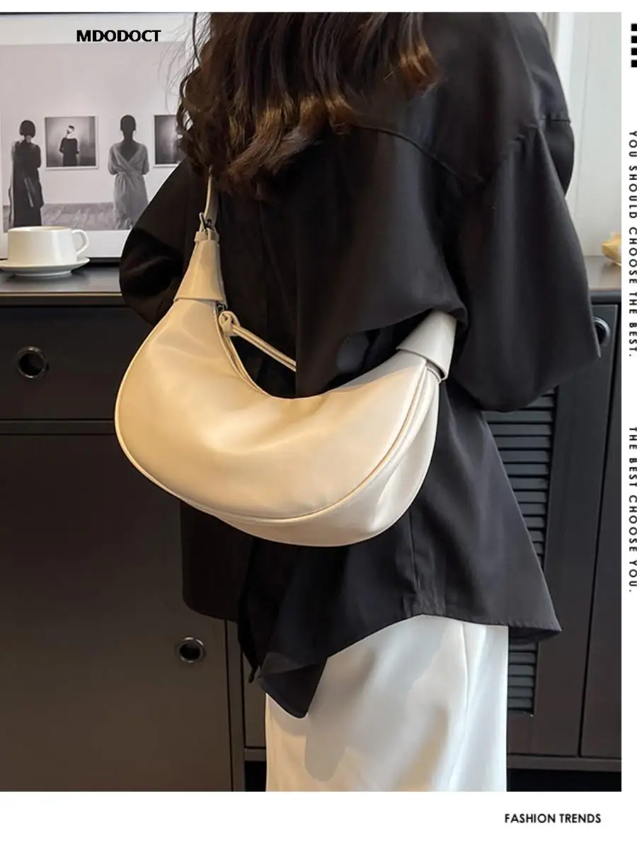 

Shoulder Bags For Women Luxury Designer Pu Medium Crossbody Soild Color New Casual Fashion Vintage Summer Ladies Handbags Trendy