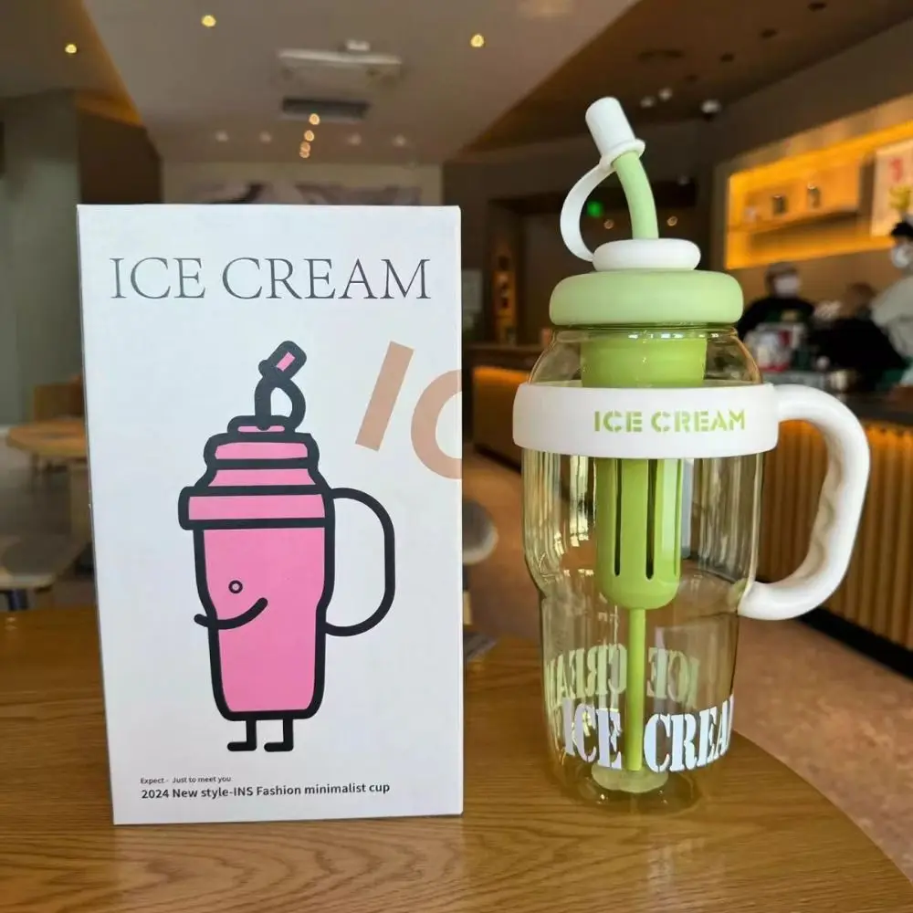 Чашка для чая с молоком и соломенной бутылкой воды ручкой ПК Красивая спортивная