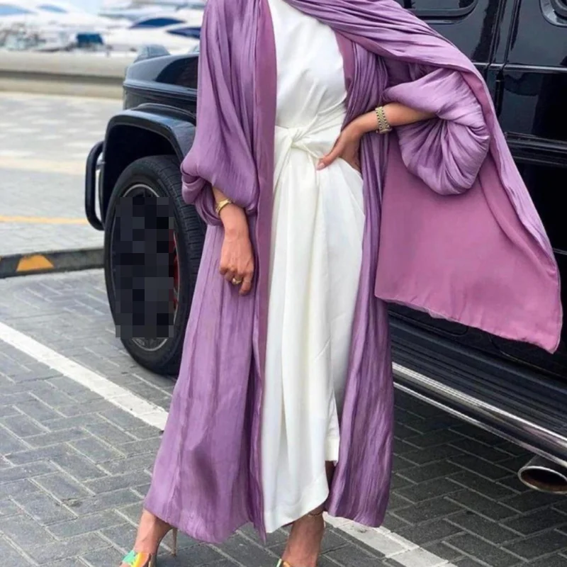 Fashion Kaftan Abayas Dresses For Women Party Kimono Musulmane Cardigan Dubai Turkey Islam Arabic Muslim Long Modest Dress Robe