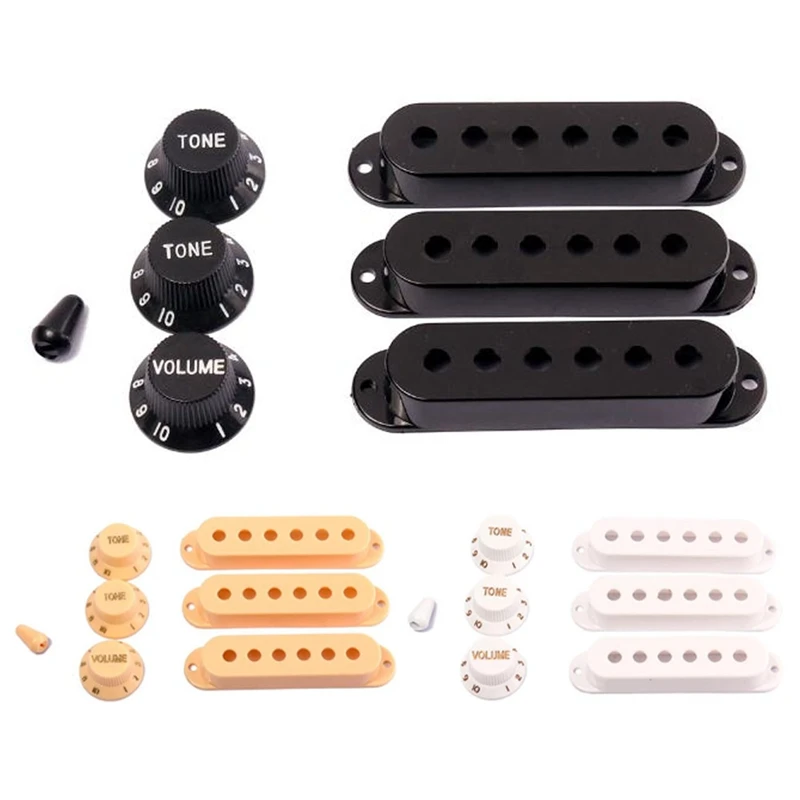

3Pcs Durable Guitar Pickup Cover Volume Tone Knobs Switch Tip Parts Set