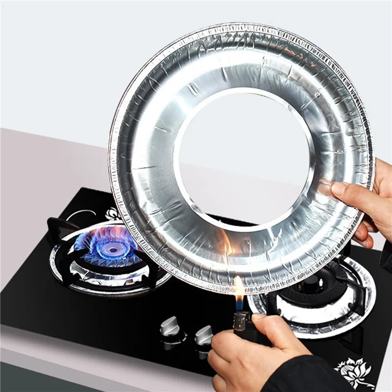 10 Упаковок Толстая Алюминиевая Фольга Вставки Для Газовой Плиты