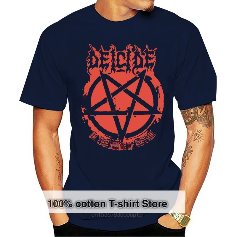 Deicide Men's Pentagram T-shirt Black Short Sleeve CasualReasonable Wholesale tee shirt