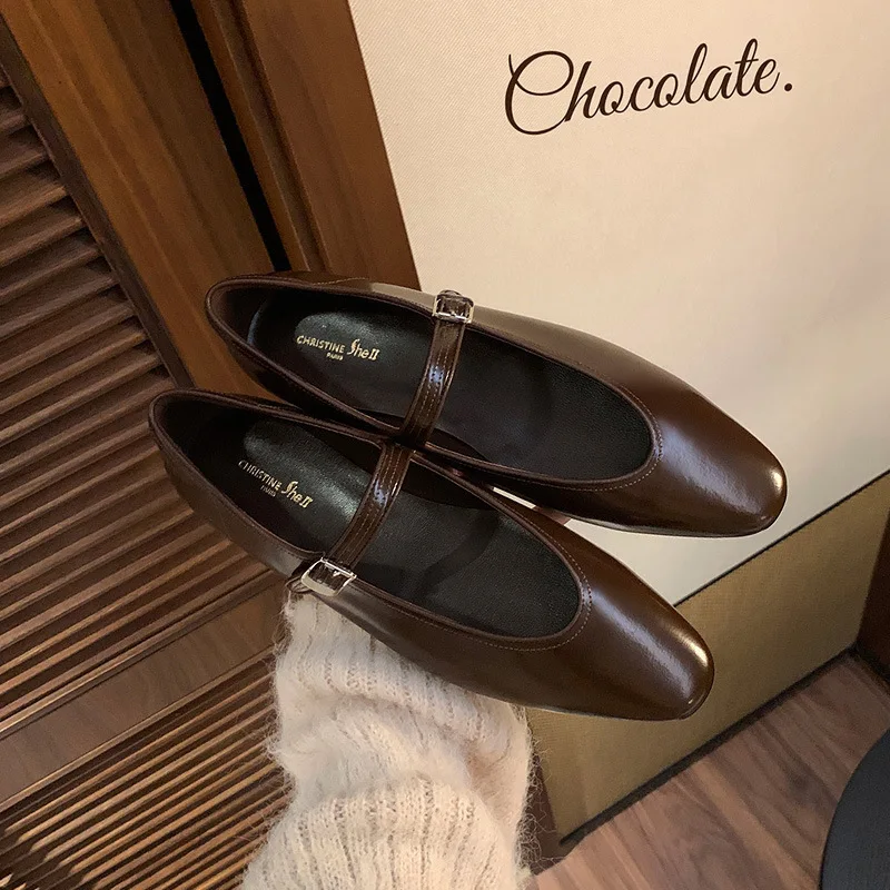 

Туфли женские в стиле ретро, плоская подошва, сандалии, модная классическая обувь, для прогулок, из искусственной кожи, Mary Janes, весна-лето 2023