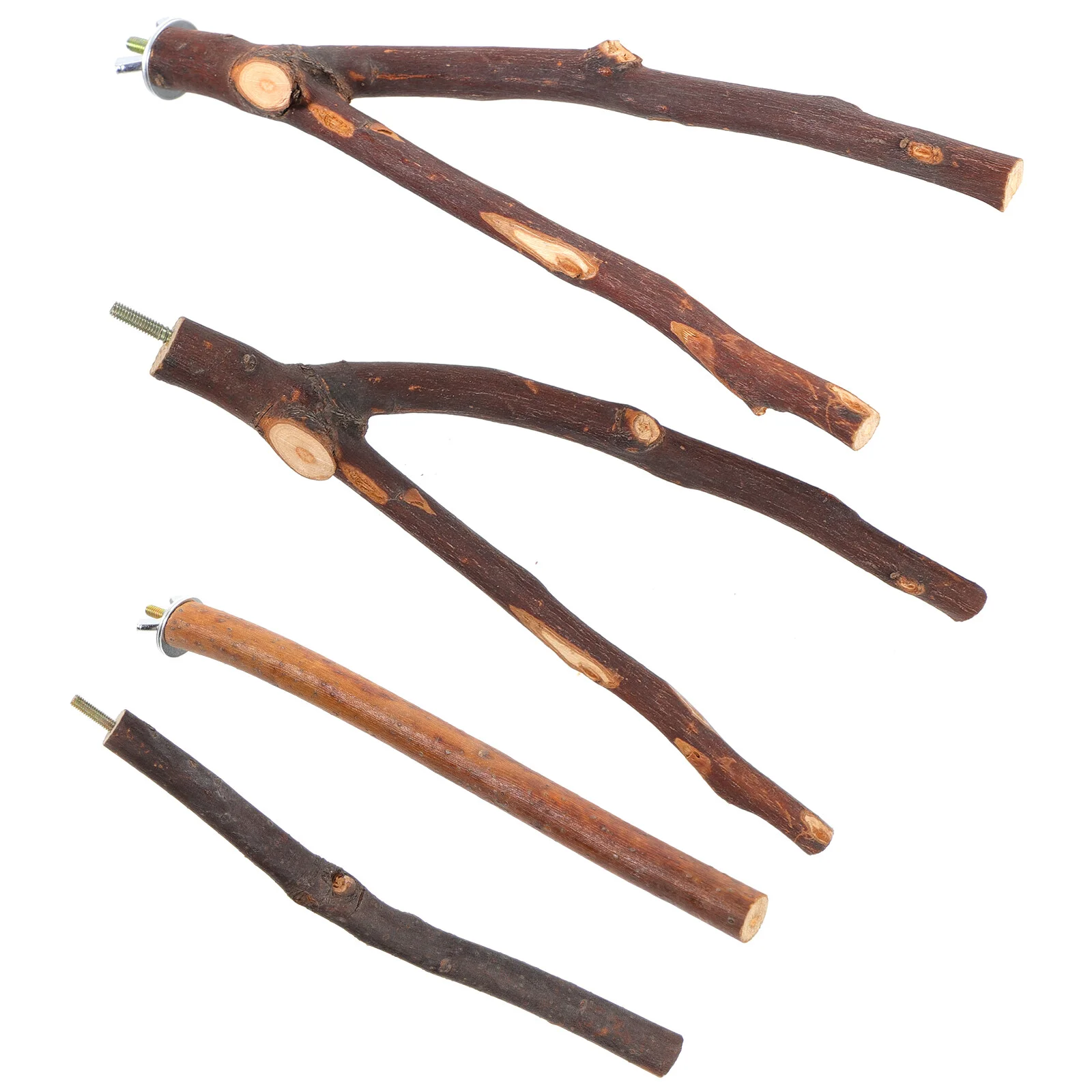 

4pcs Parrot Branch Pole Parakeet Standing Branch Parrot Climbing Wood Perch