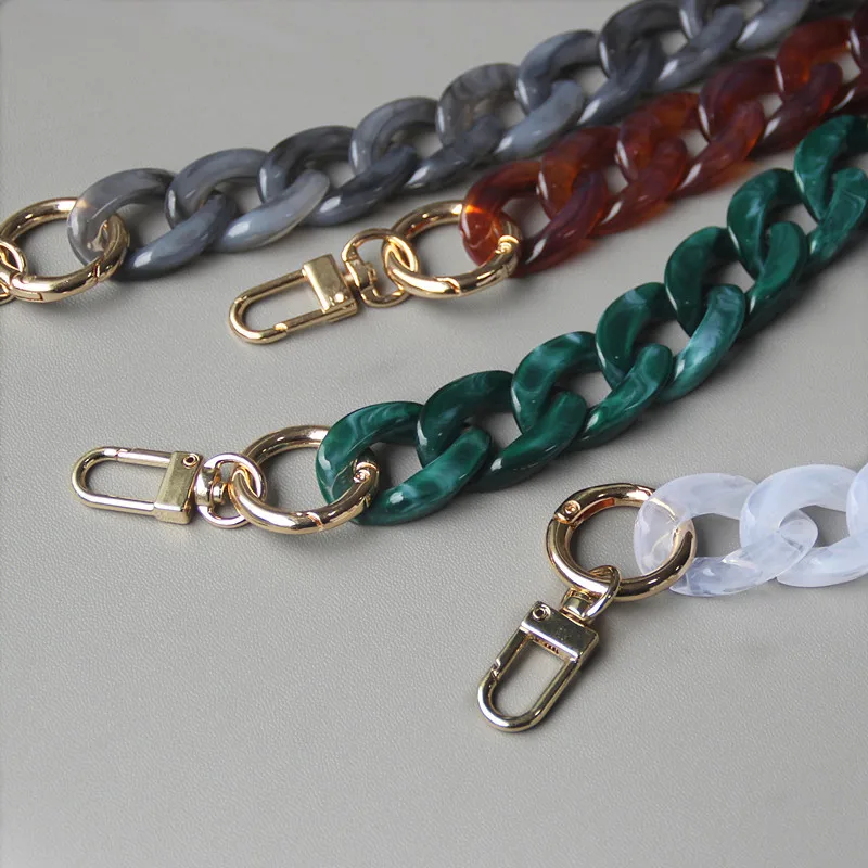 

Colorful Acrylic Chain Clashing Retro Handmade Detachable Thick Chain Bag Decorative Chain