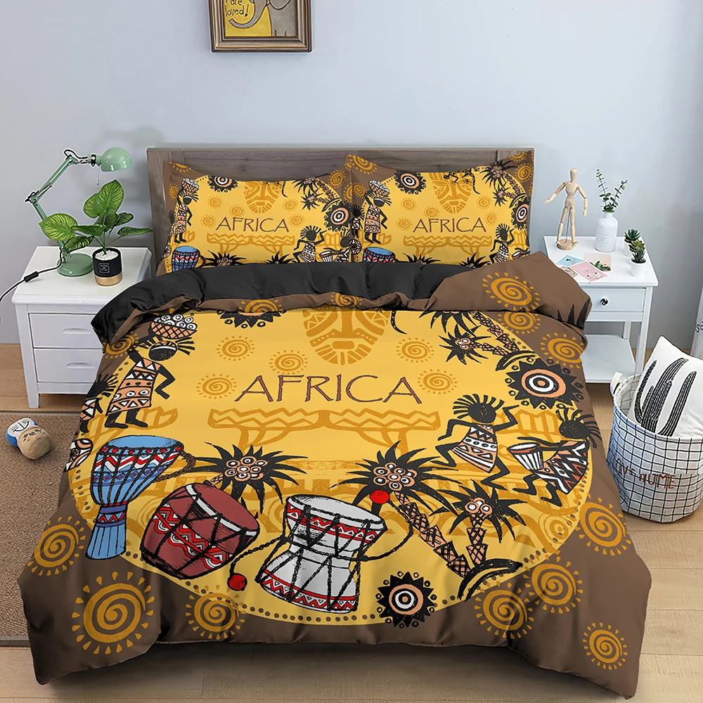 

Luxury Egyptian Style Bedding Set Egypt Pyramid Quilt Cover 2/3pcs 210x210 Full Queen Size Adults Bedclothes Bed Linen(NO Sheet)