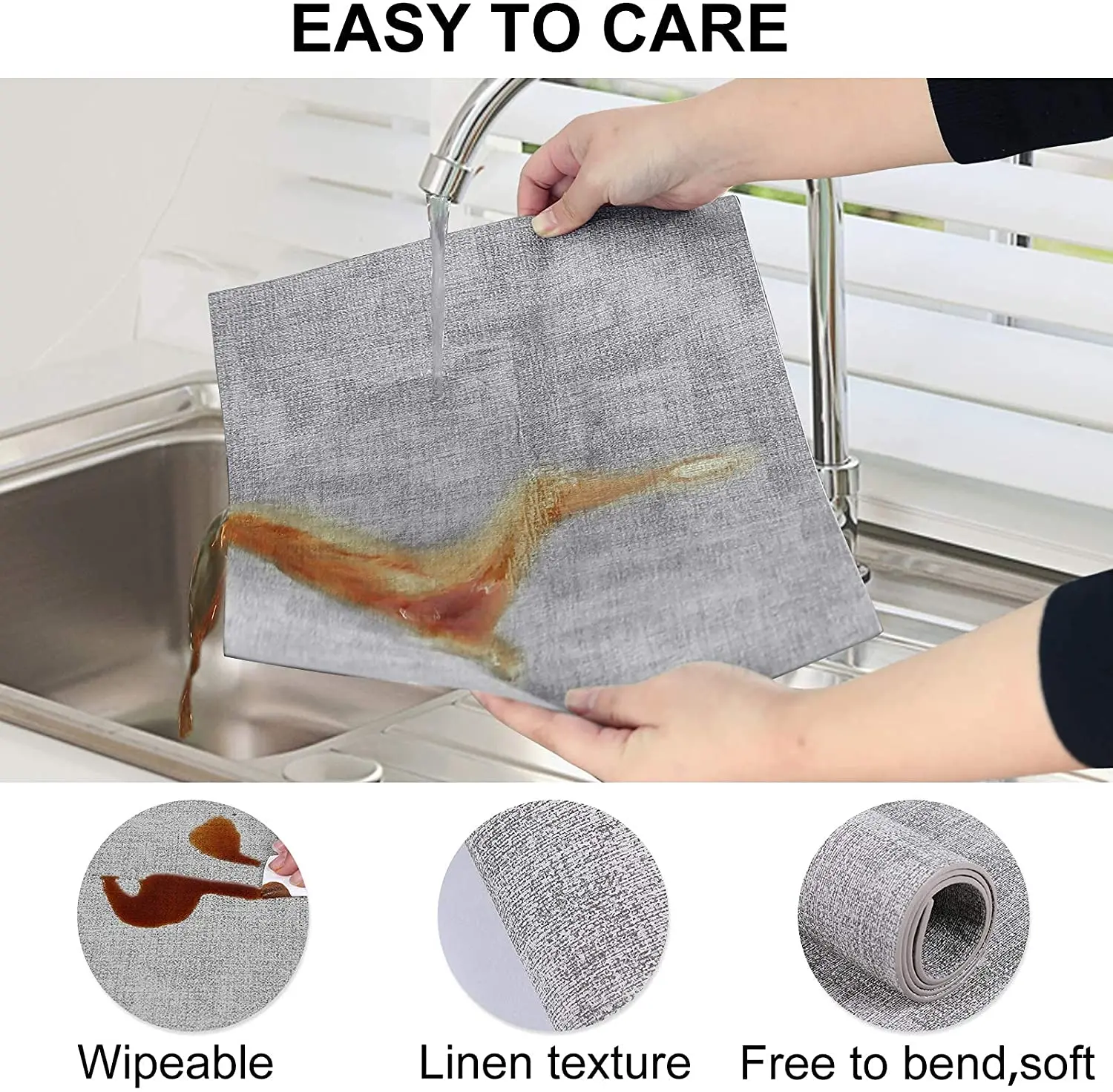 Скидка 6/4 шт. высококачественные коврики из искусственной кожи, водонепроницаемые маслостойкие теплоизоляционные толстые мягкие и легко моющиеся...