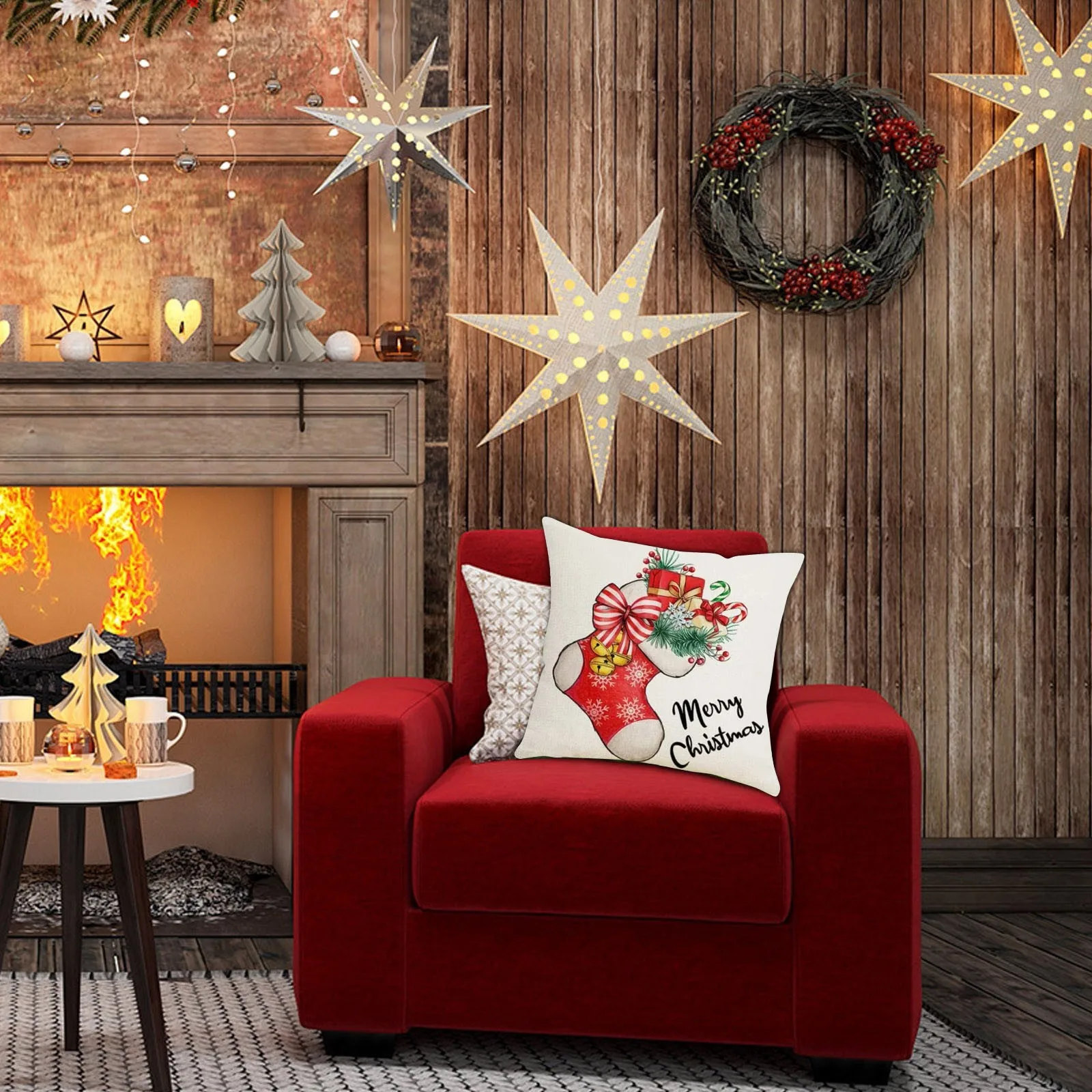 

Рождественская наволочка для гостиной, дивана, спальни, декоративная наволочка, декоративные подушки для дивана