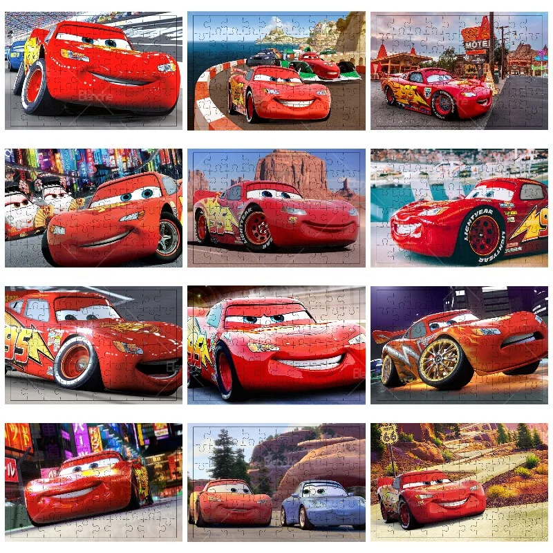 Disney Cars Racing Car Red Lightning McQueen 1000PCS Puzzles Puzzle Game Kids Like Wooden Jigsaw Friends Gift Room Desk Ornament