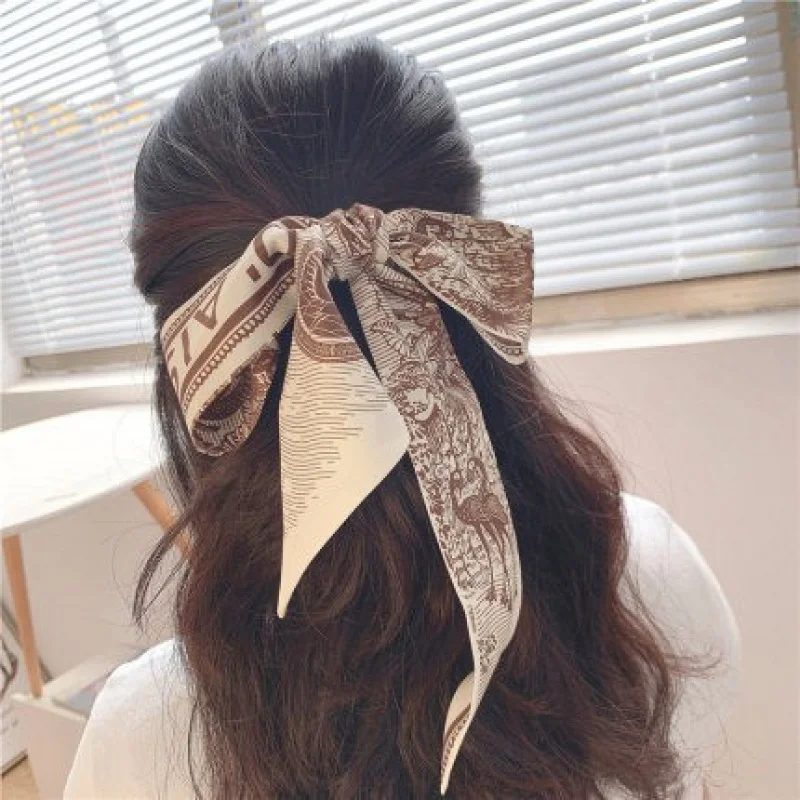 

Неувядающий шелковый шарф Robin с надписью «гусиная лапка», имитация Таро, шелковая тесьма с ручкой для сумки, маленькая шелковая лента, длинн...