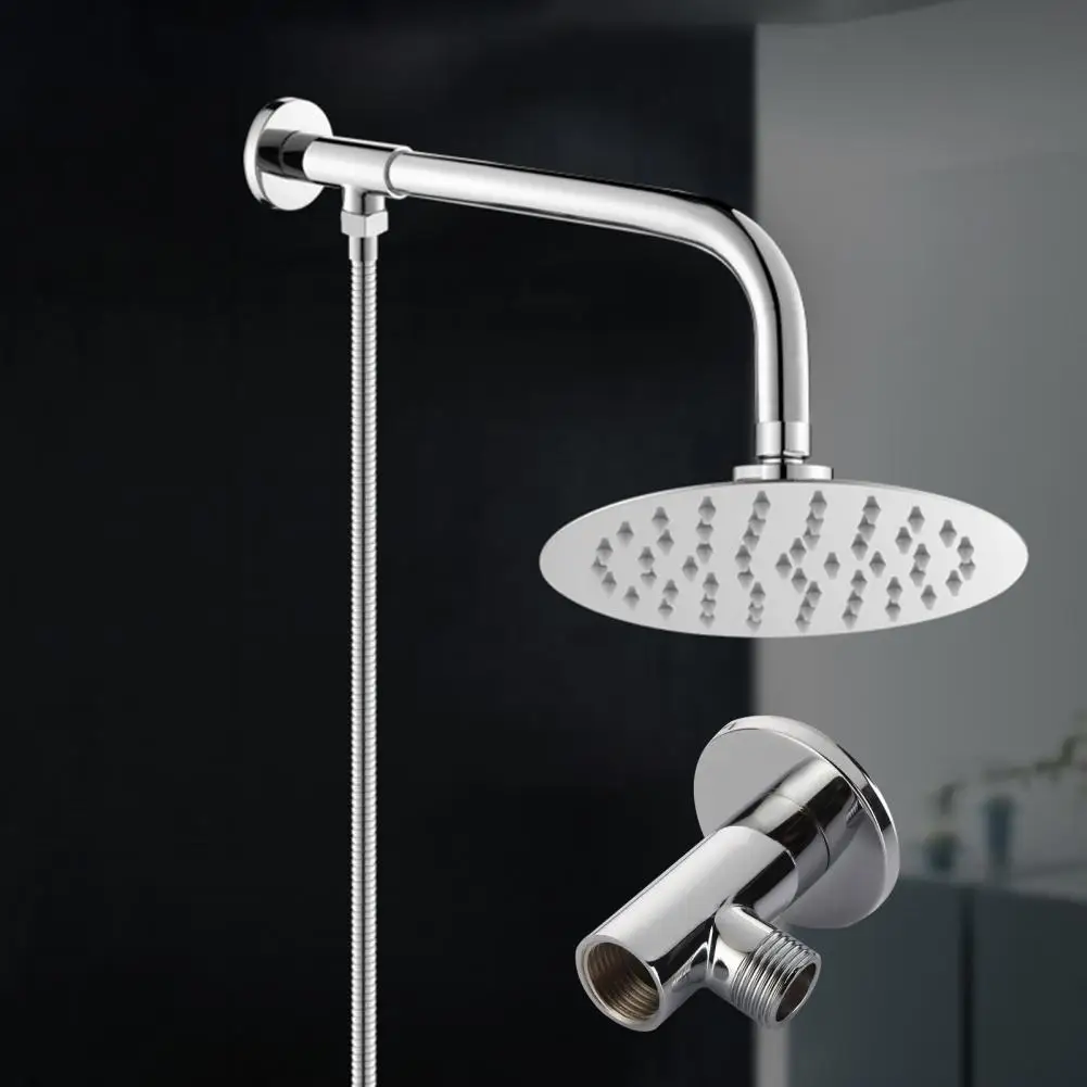 

Shower Head Holder Stainless Steel Wall Mounted Shower Head Rack Mount Base Extension Pipe Arm Bathroom Accessories for Home