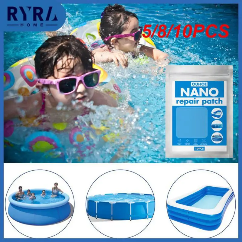 

5/8/10PCS 10/Inflatable Pools Repair Patches Self Adhesive PVC Liner Patch Vinyl Rubber Boat Repair For Inflatable Boat Stickers