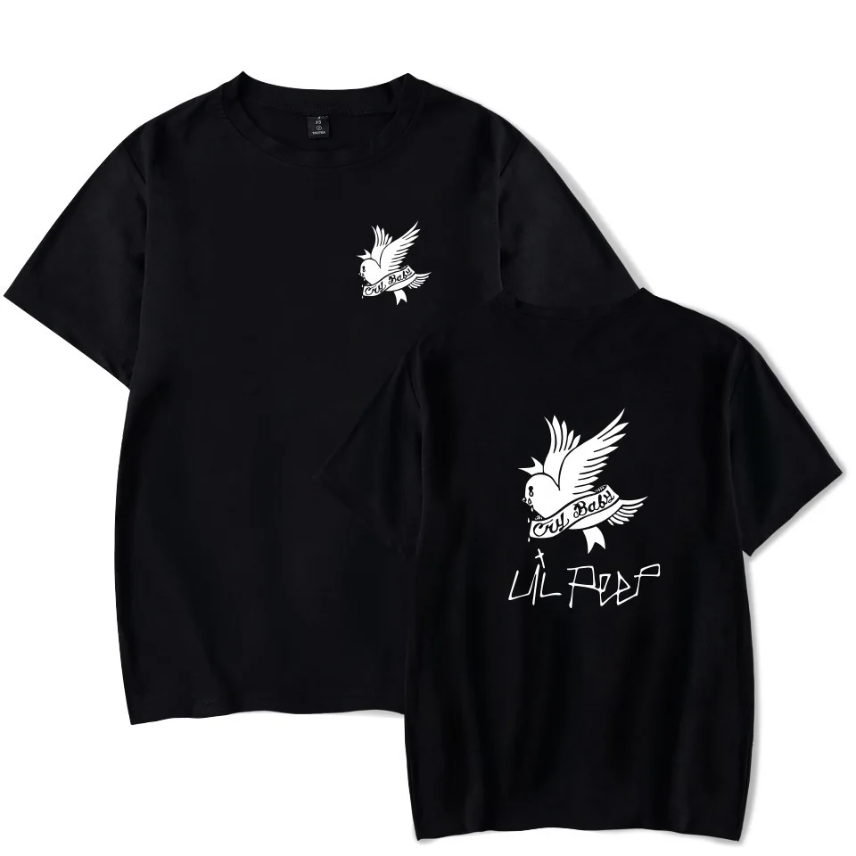 

Fan Support High Quality Lil Peep Small Fresh Printed T-shirt Summer Round Neck Short-sleeved Shirt Factory Wholesale Custom
