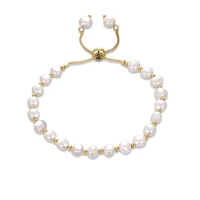 new fine baroque irregular freshwater pearl bracelet for women adjustable sliding buckle hand cuff pulseras mujer jewelry gift