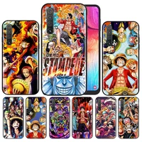 popular japanese anime one piece phone case for oppo reno 7 6 5 4 3 se z f pro plus 4g 5g black silicone tpu cover
