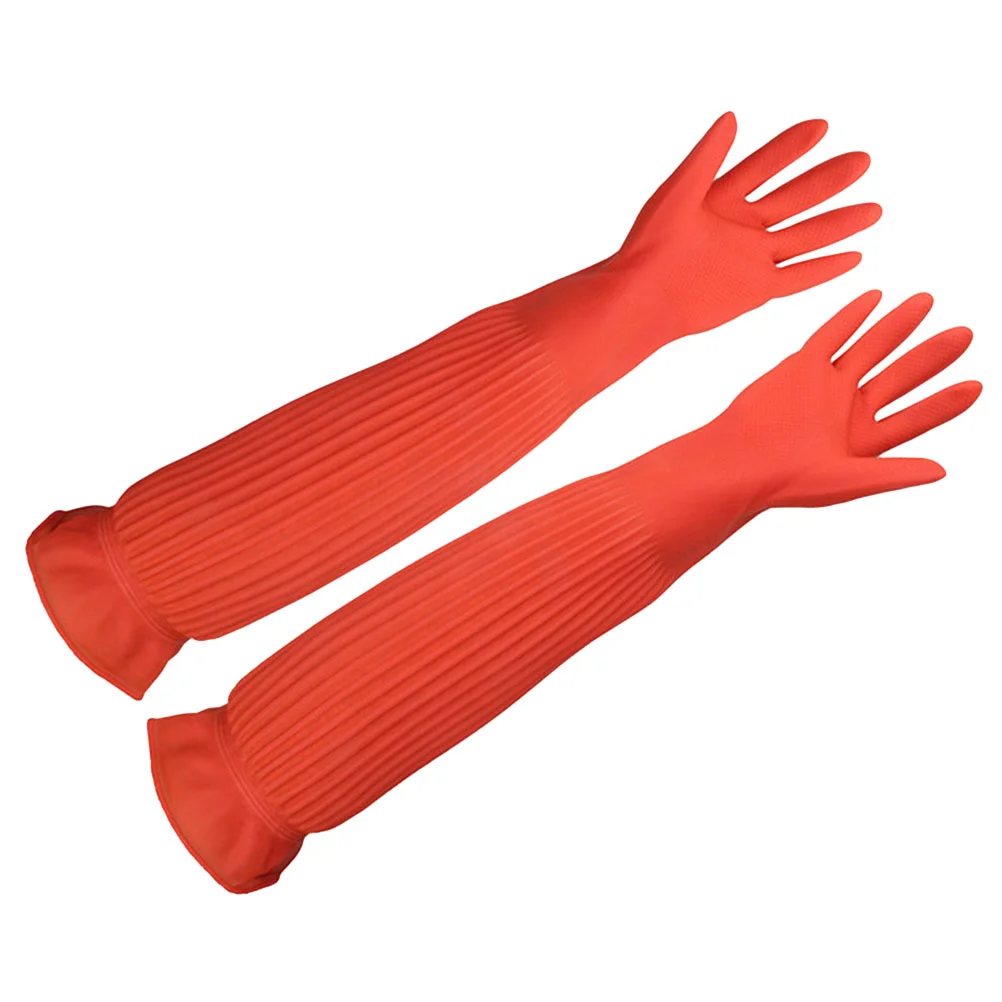 

Rubber Latex Waterproof Dishwashing, Long Cuff Household Cleaning Latex for Aquarium Kitchen Gardening Dish Clothes Products