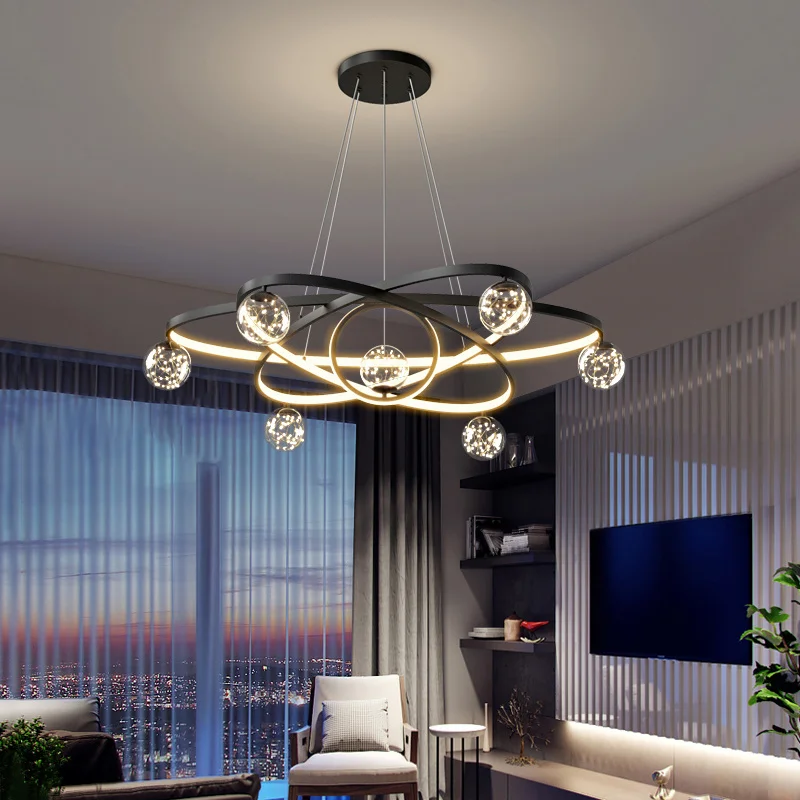 

Современная Минималистичная Светодиодная потолочная люстра, потолочный светильник с проводным креплением для гостиной, спальни, домашний декор, комнатное освещение черного и золотого цвета