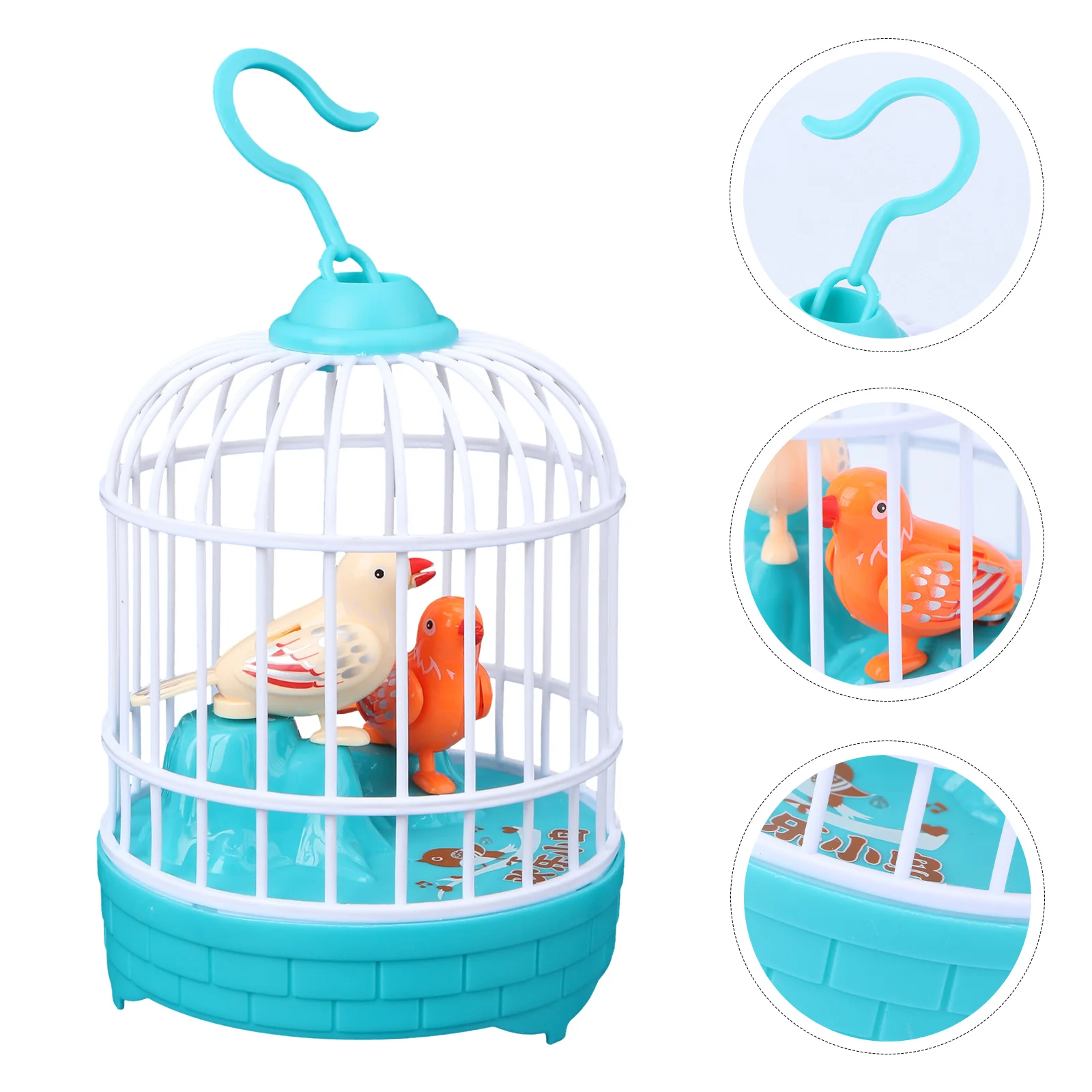 

Simulated Bird Cage Toy Sports Decor Simulation Birdcage Voice-controlled Plastic Children Mini Kids Electric