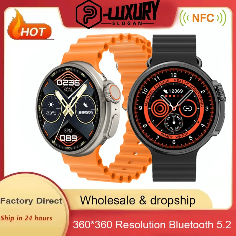 

New Smartwatch Blood Oxygen Blood Pressure Monitoring NFC Smartwatch Wireless Charging Bluetooth Call Men Women Watch for Apple