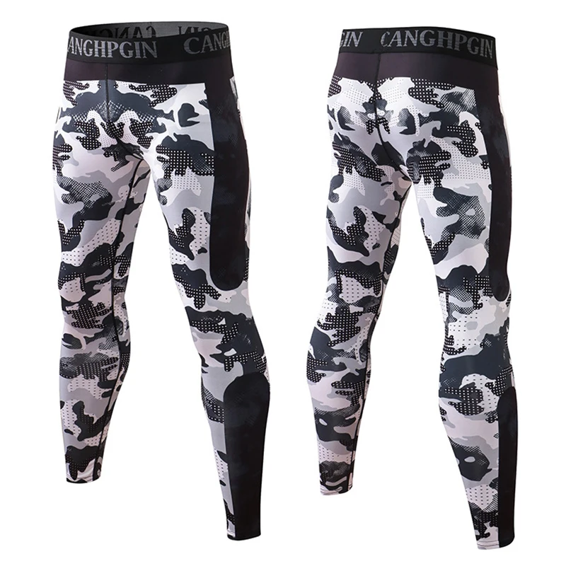 

Compression Men Running Tights Quick-drying Training Camo Leggings Training Stretchy Gym Jogging Plus Size Sports Pants