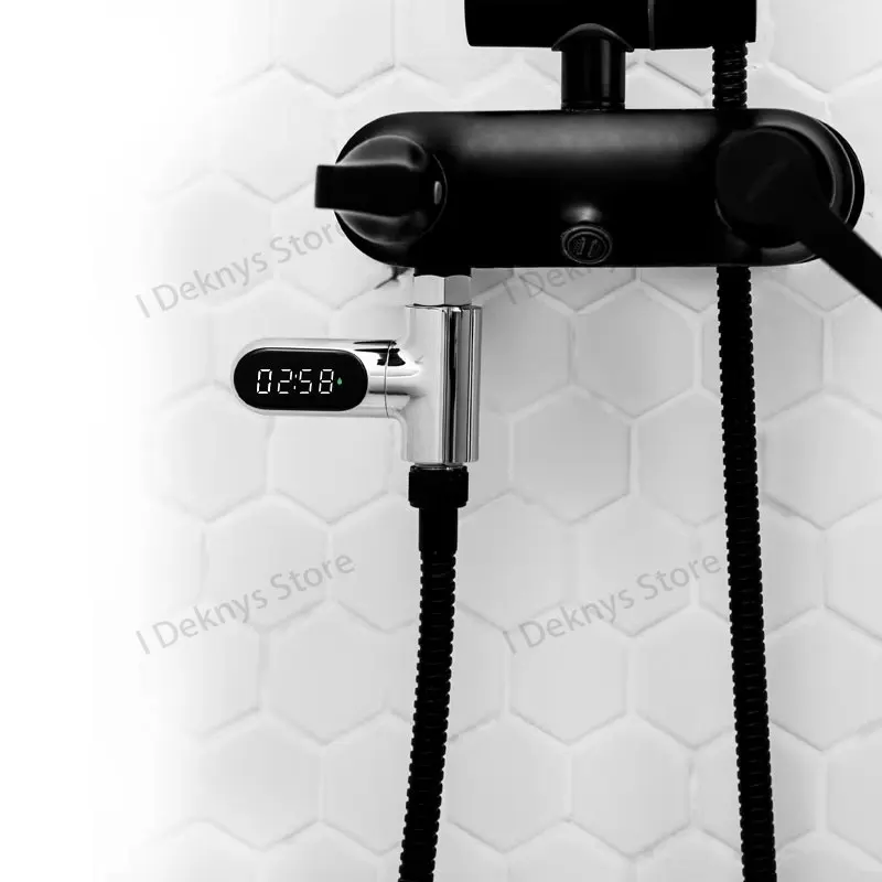 Фото Универсальная душевая лейка с LED-дисплеем, монитор температуры воды для гидромассажной ванны, измеритель температуры для купания, электрический аксессуар для ванной комнаты №4