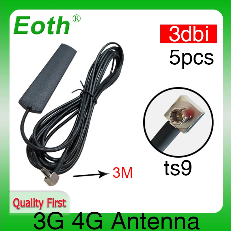 Eoth 5pcs 3G 4G lte antenna 5dbi  ts9  Connector Plug antenne router 21cm ipex 1 SMA female pigtail Extension Cable
