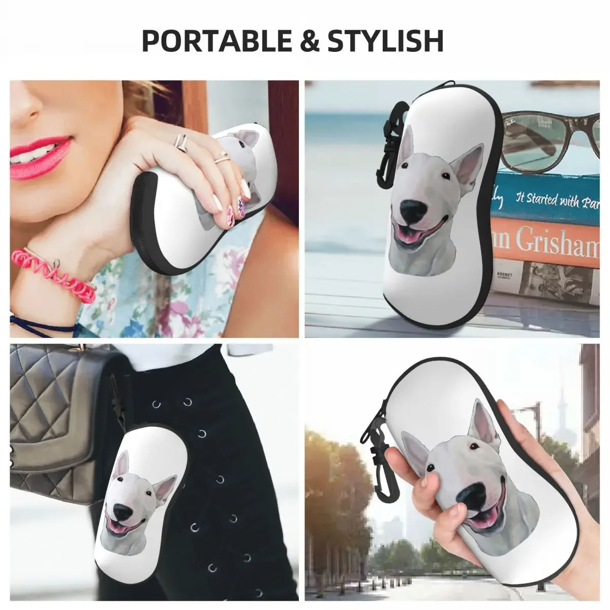 Футляр для очков бультерьера мужчин и женщин милый забавный принт чехол с