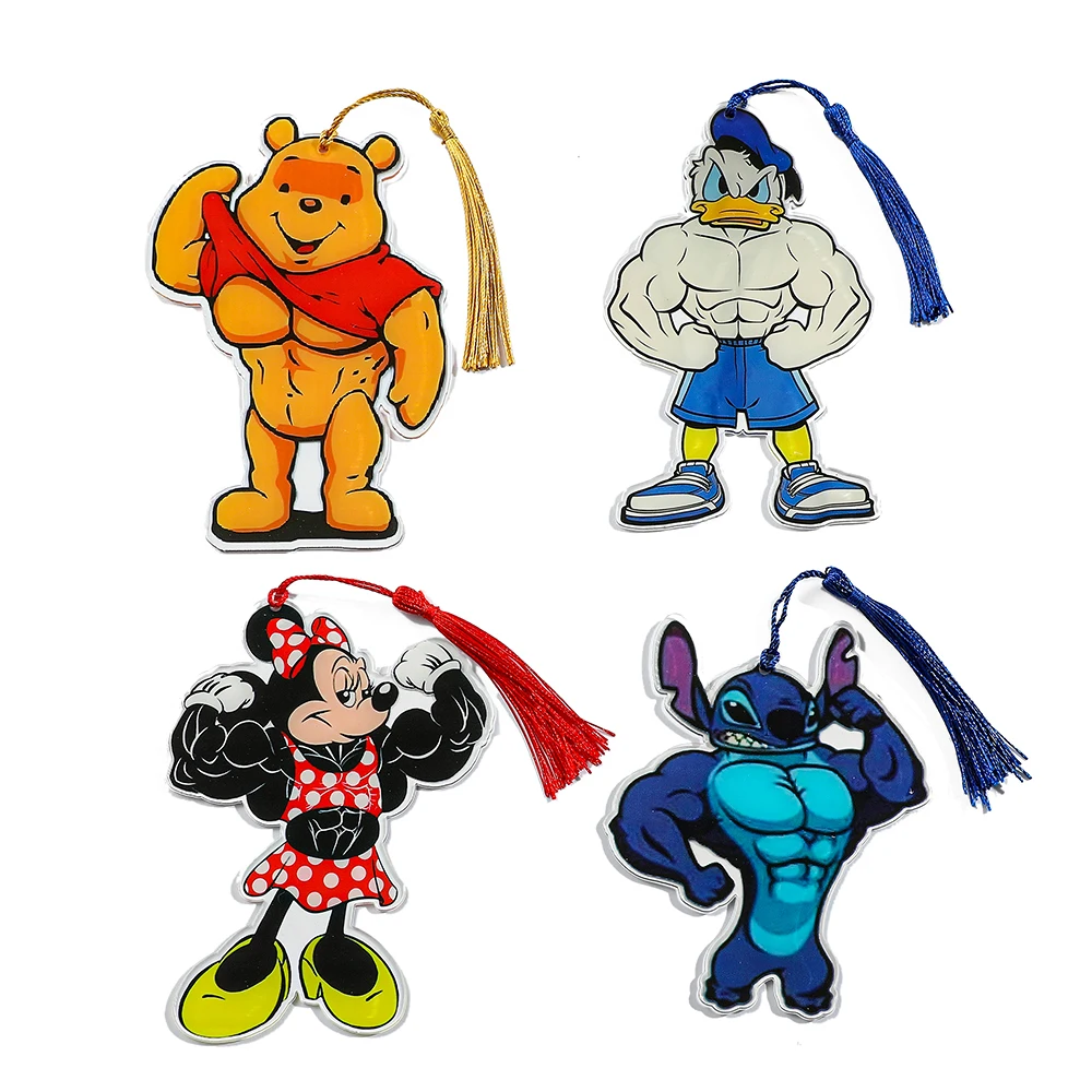 Мультяшная Закладка в виде мышц и фитнеса HelloKitty Kuromi Winnie акриловая закладка для