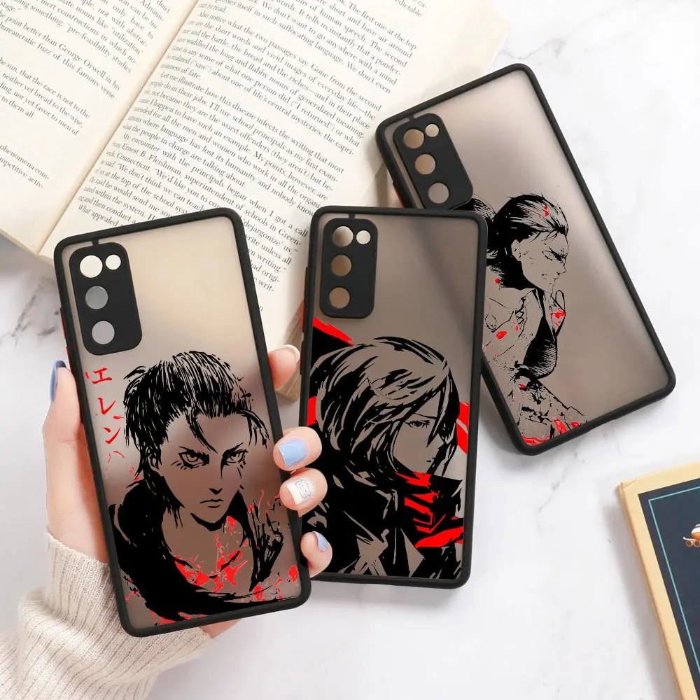 

Black Cartoon A-Attack On Titan Case For Samsung Galaxy A70 A50 A30 A20s A10s A10 Note 20 10 9 8 M62 M52 M51 M33 M32 M31 M30 M23