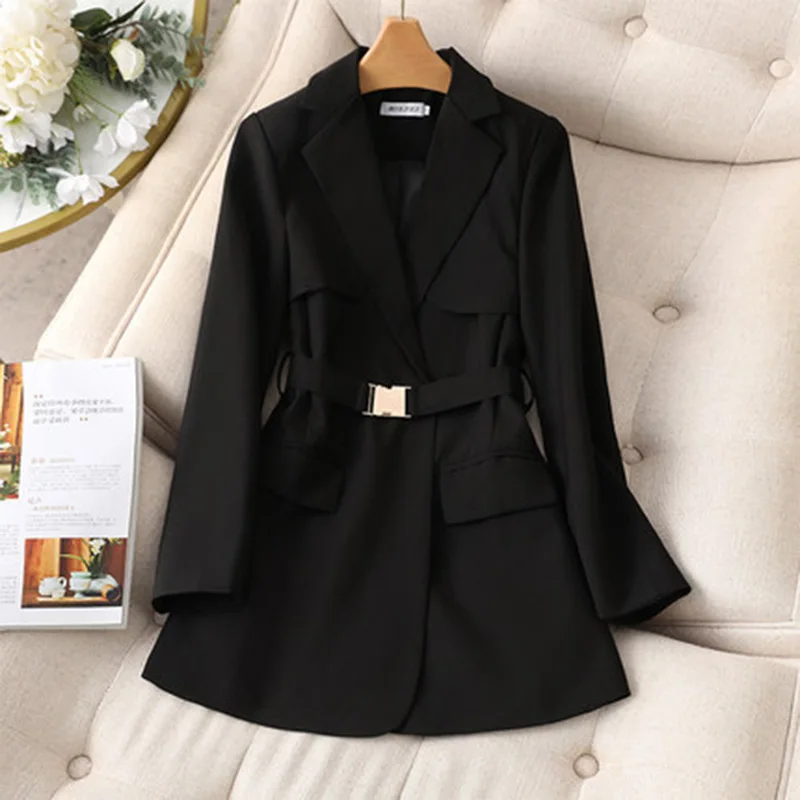 2022 Spring and autumn suit jacket lace up hanging feeling machine windbreaker suit jacket female