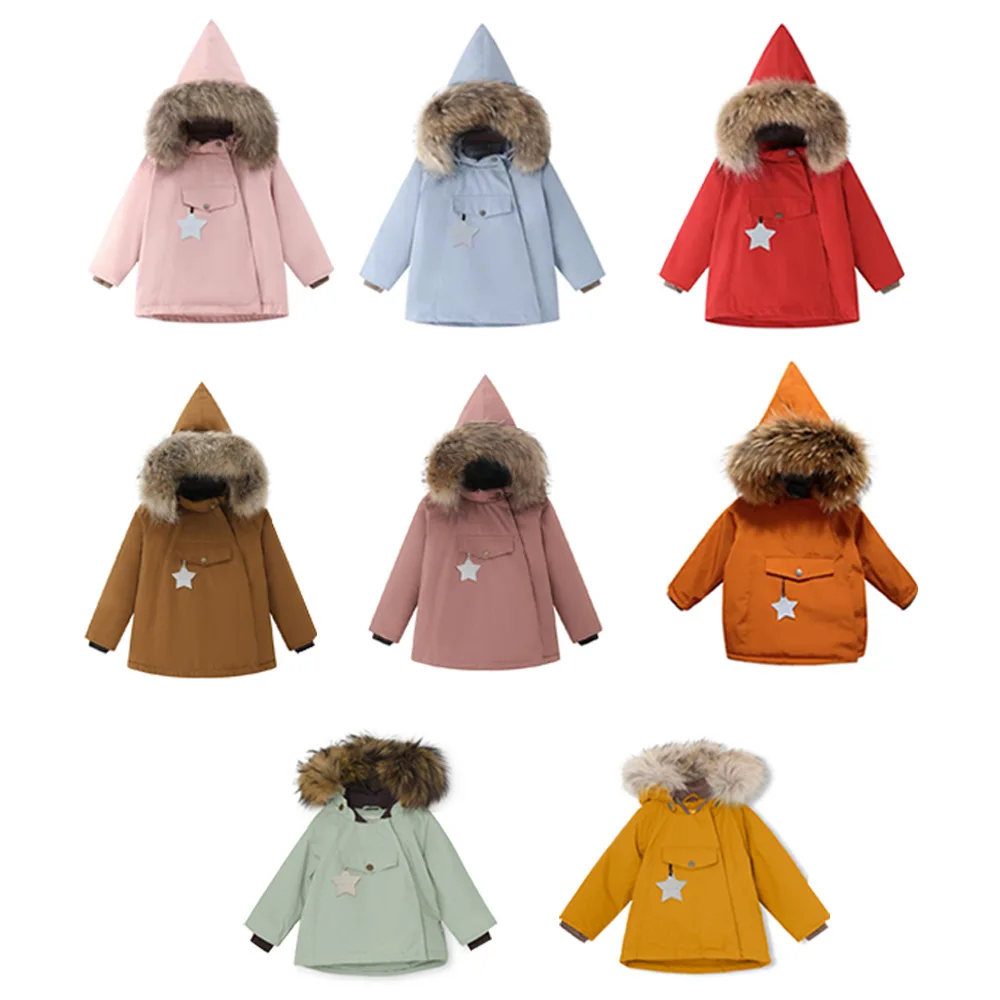 Clothes for Kids Girls' Elf Hat Cotton Clothes Children's Coat Winter Things for Girl Thicken and Fleece for Cold Cotton Jacket