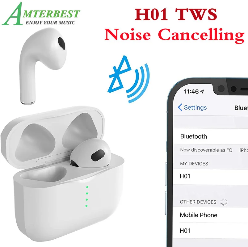 

Wireless Earbuds Bluetooth 5.0 Noise Cancelling Earbuds Built-in Microphone IPX5 Rating Sweat Resistant Earphones for Sport