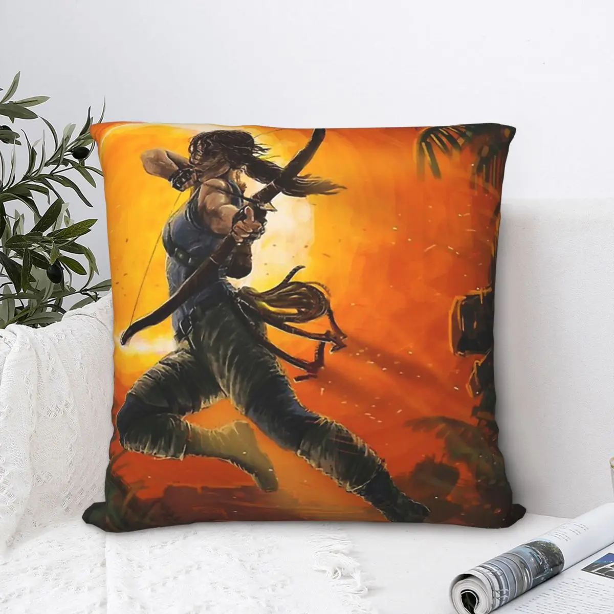 

Lara Cool Hug Pillowcase Tomb Raider Advanture Game Backpack Cushion Sofa DIY Printed Office Coussin Covers Decorative