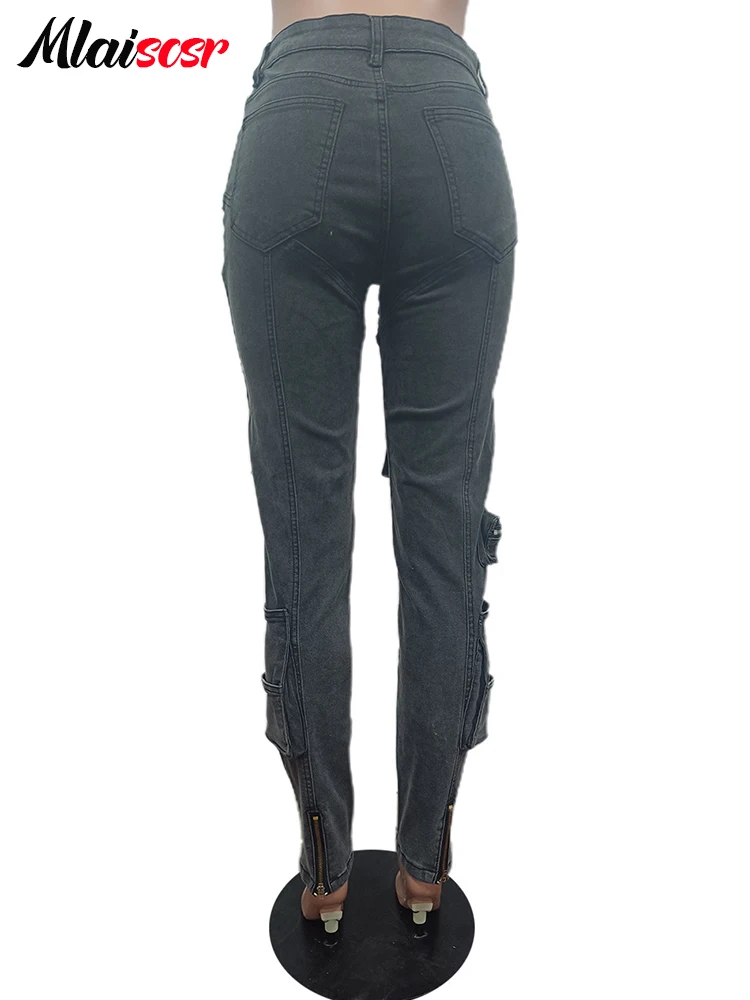 Mlaiscsr винтажные черные узкие эластичные джинсовые брюки-карандаш женские