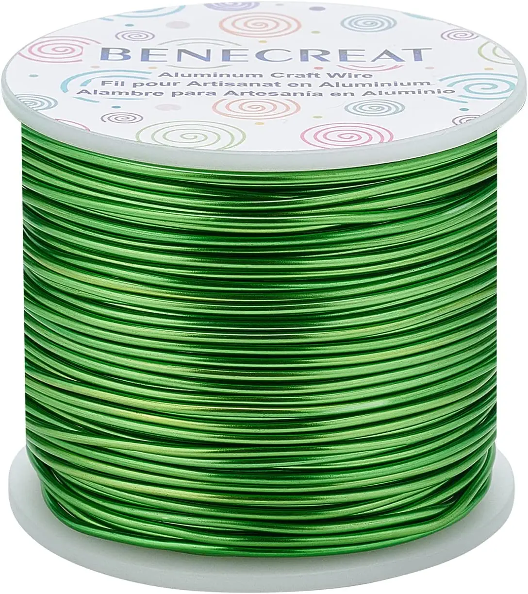 

223FT Matte Jewelry Craft Wire 15 Gauge Tarnish Resistant Aluminum Wire for Beading Sculpting Model Making Lime Green
