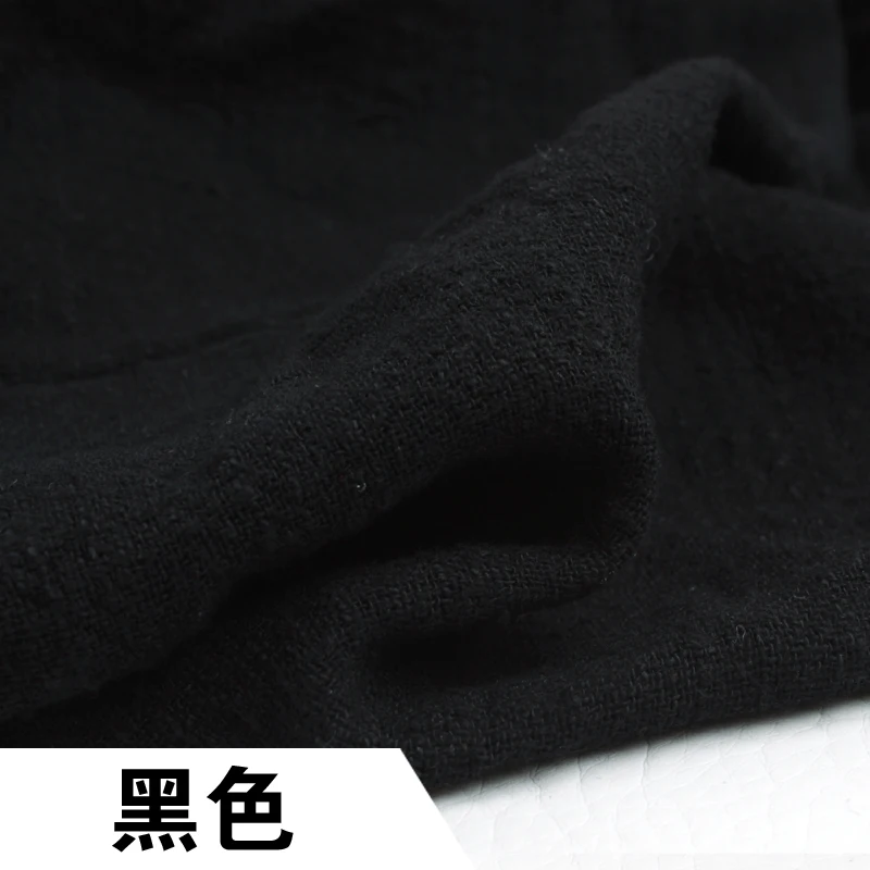 130cmx50cm Ткань из хлопка и льна с обработкой пескостирания однотонная