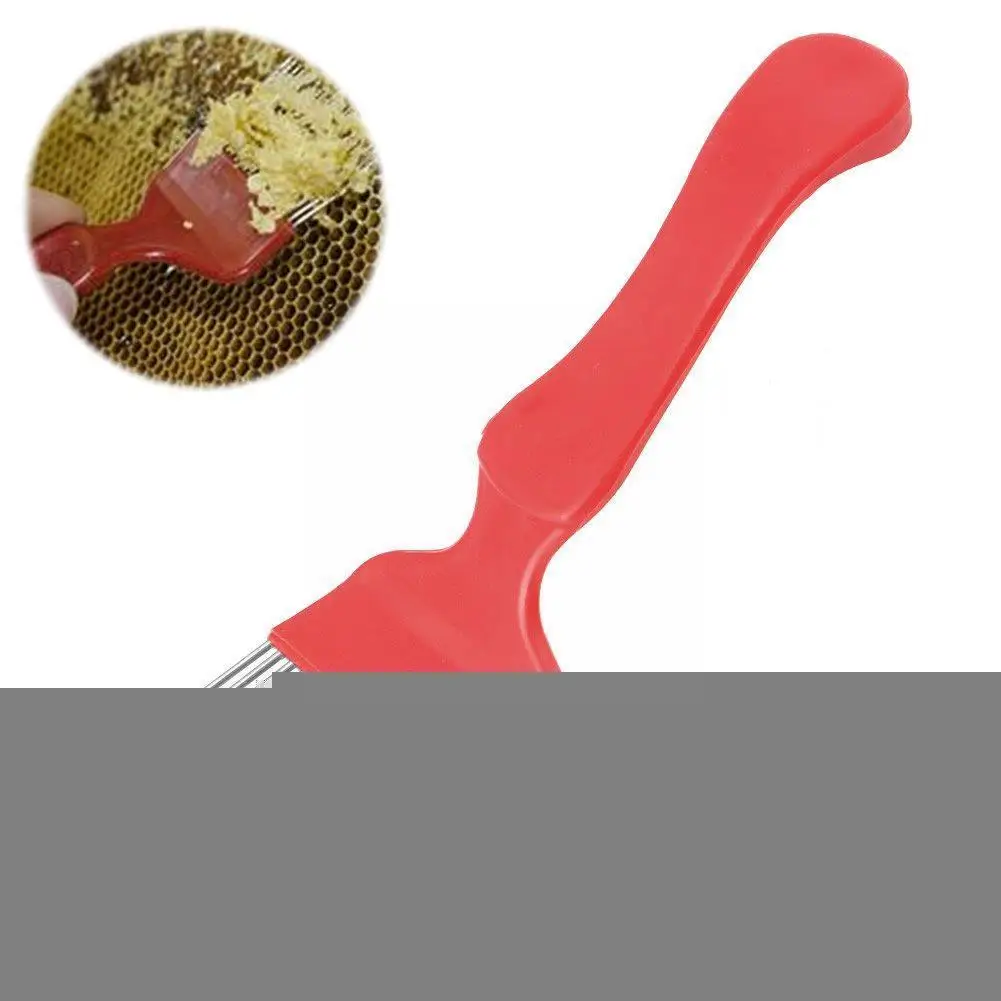 

18 Pin Bee honey Forks Straight Needles Uncapping Forks Beekeeping Tools Comb Steel handle Shovel Honey Rake Sparse N6E6