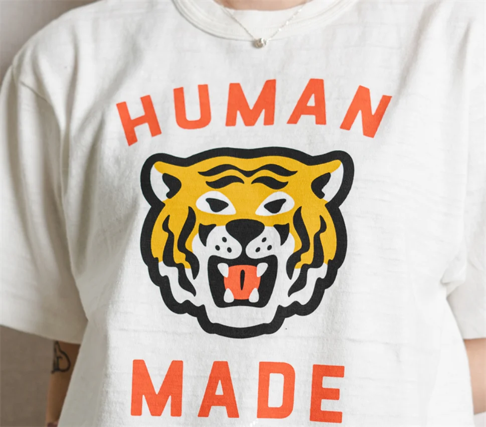

2023 Футболка с принтом тигра, сделанная человеком, мужская и женская футболка лучшего качества, топы, футболки, одежда для спортзала и аниме, мужская одежда