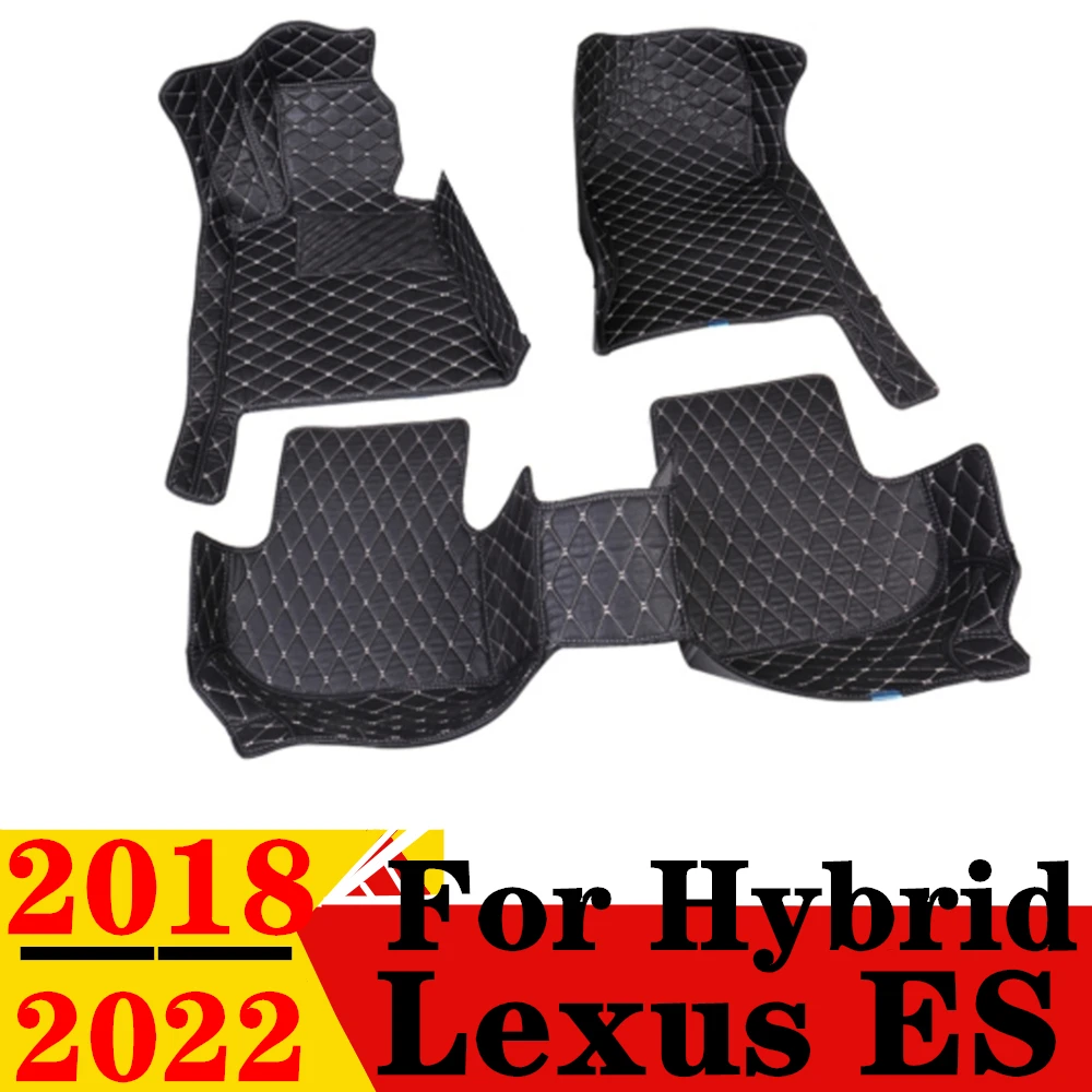 

Car Floor Mats For Lexus ES 2018-2022 Hybrid Waterproof XPE Leather Custom Fit Front & Rear FloorLiner Cover Auto Parts Carpet