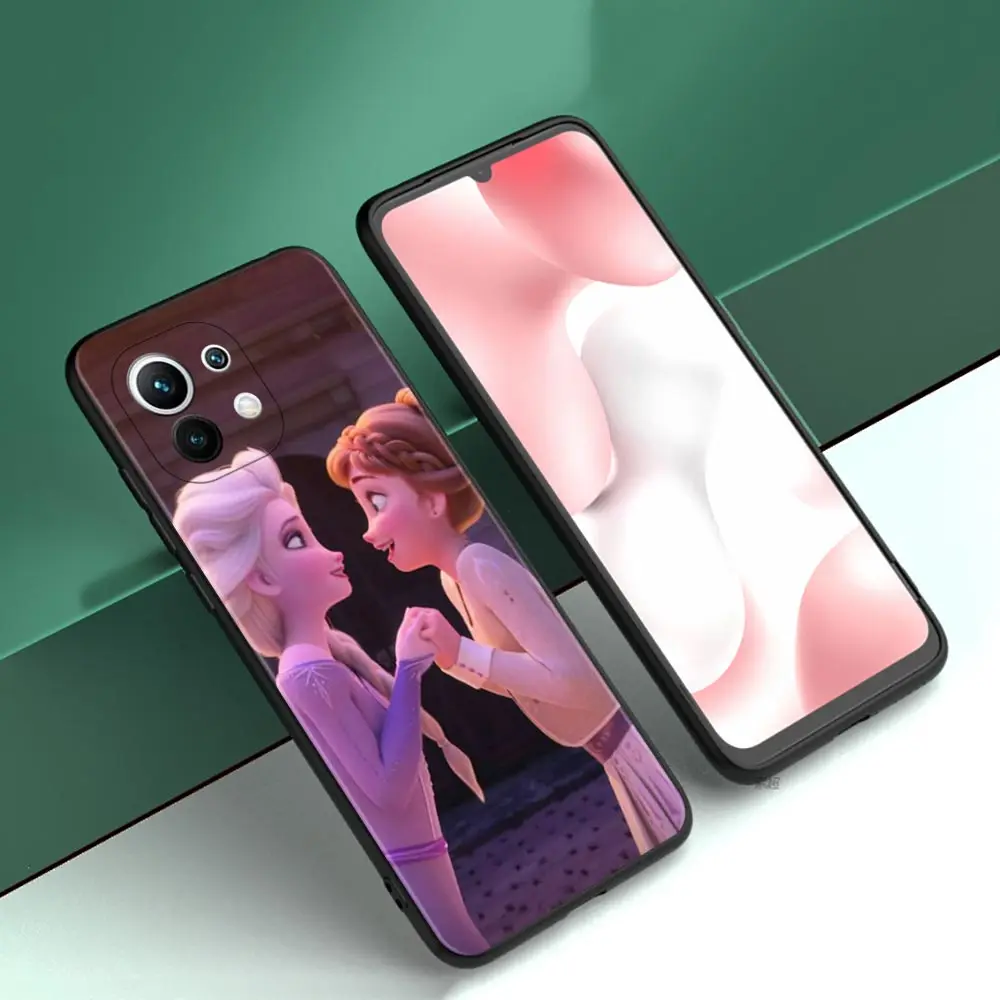 Силиконовый чехол принцессы Эльзы Анны для Xiaomi Mi 12 10 10T Pro 5G 12X 11 Note 8 A2 Lite 9 SE 9T CC9E
