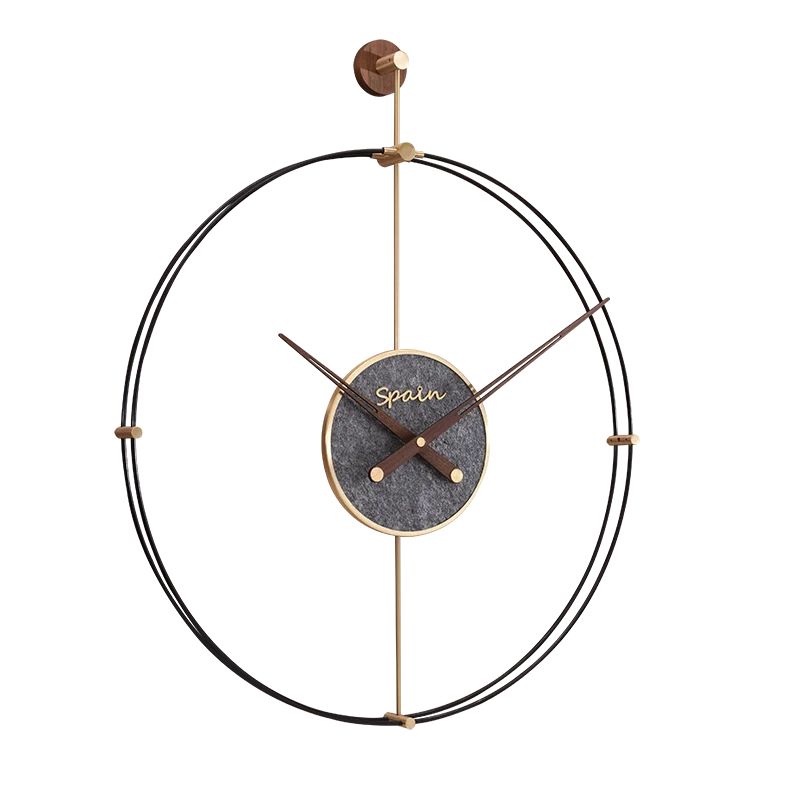 

Luxury Gold Wall Clock Modern Metal Silent Watches Mechanism Large Wood Clocks Wall Home Decor Rock Living Room Decoration Gift