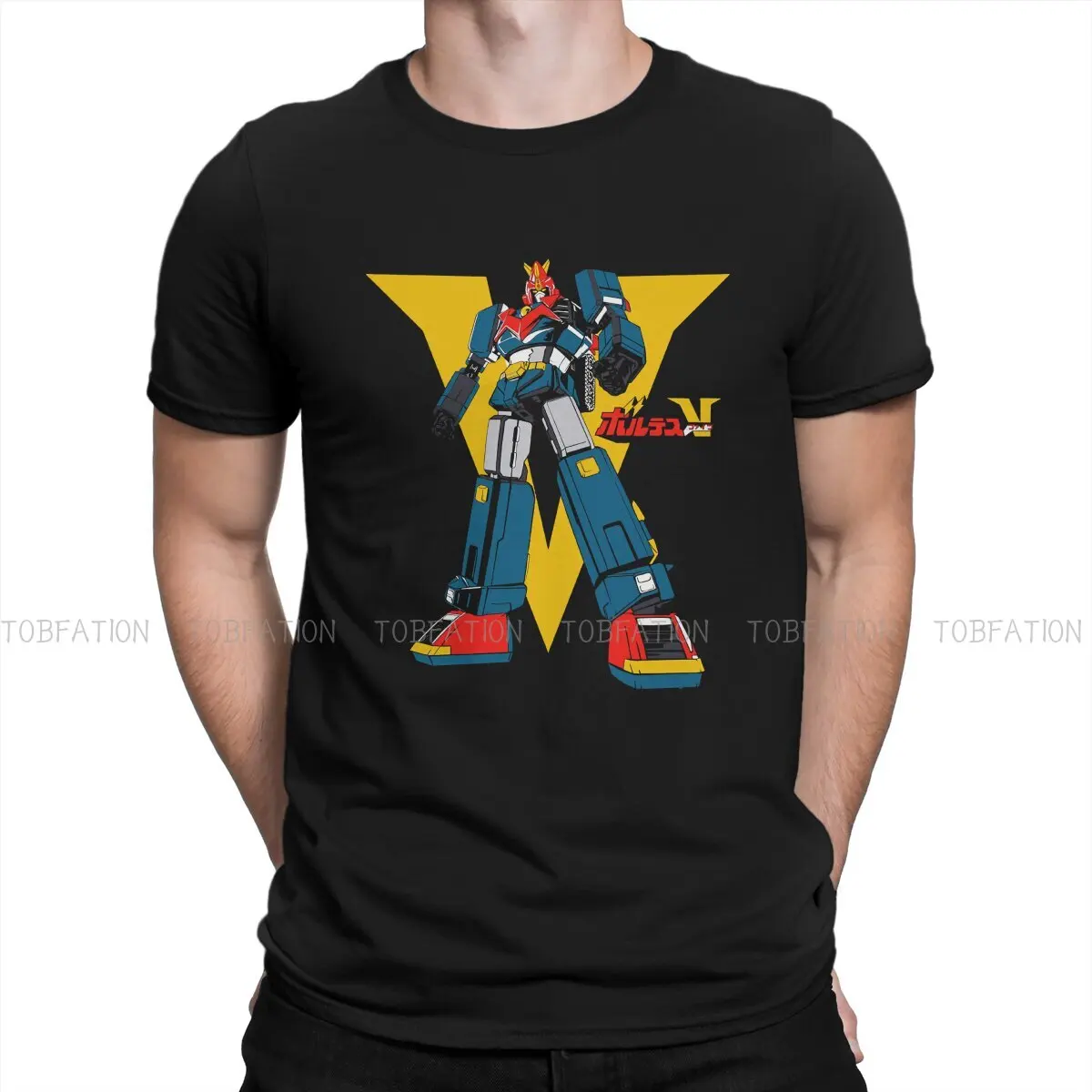 

Chodenji Machine Voltes V 100% Cotton T Shirt Harajuku Homme Men's Tee Shirt O-Neck Men Clothing