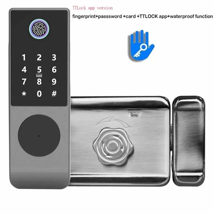 Смарт-замок Tuya электронный уличный с поддержкой Wi-Fi и блокировкой отпечатков