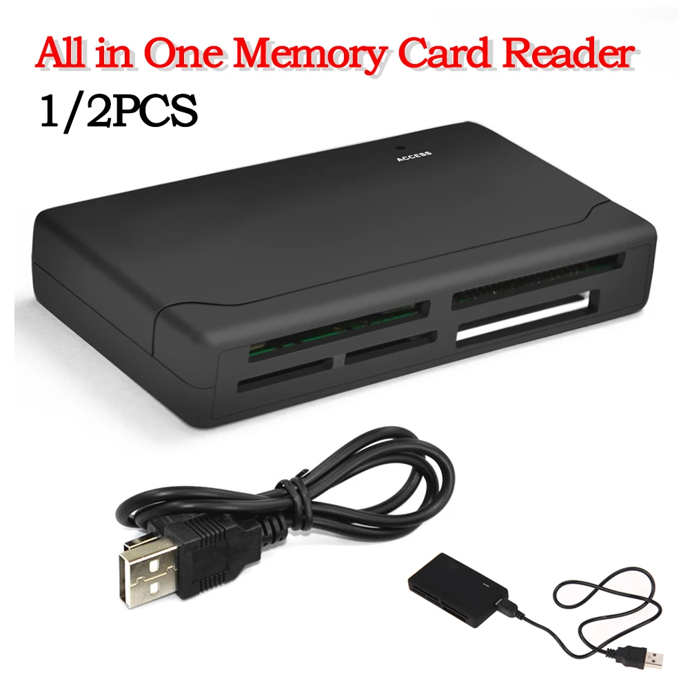 All in One Memory Card Reader USB2.0 USB SD Card Reader External SD Adapter Support TF CF SD Mini SD SDHC M2 MMC XD CF MS Pro XD