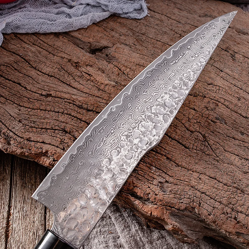 Нож шеф-повара 7 5 дюйма лезвие из дамасской стали деревянная ручка острый